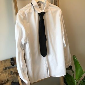SALE Le Chateau Men’s White Shirt sz 17.5 SlimFit